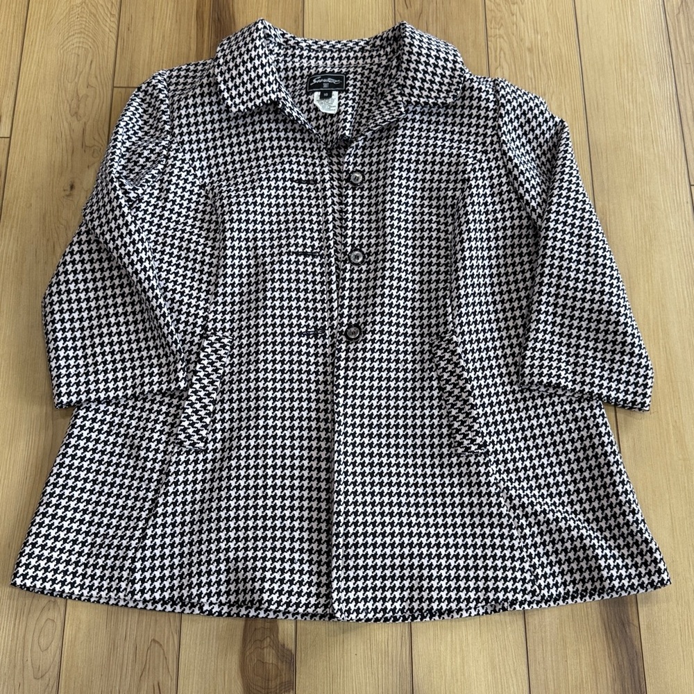 Sweet Suit Black and Pink Houndstooth Coat
